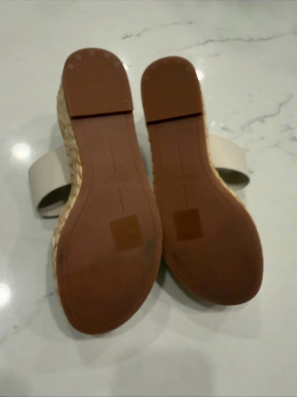 Dolce Vita White Platform Espadrille Wedge Sandals Size 8